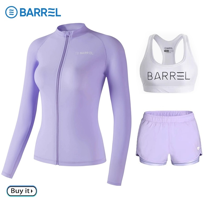 Purple open shirts, two fake shorts, vests